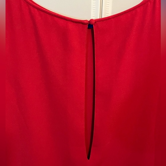 NWOT-LEITH MINI SHIFT BOATNECK DRESS W/KEY HOLE BACK SZ: XS & COLOR IS PINK/RED - Picture 4 of 10